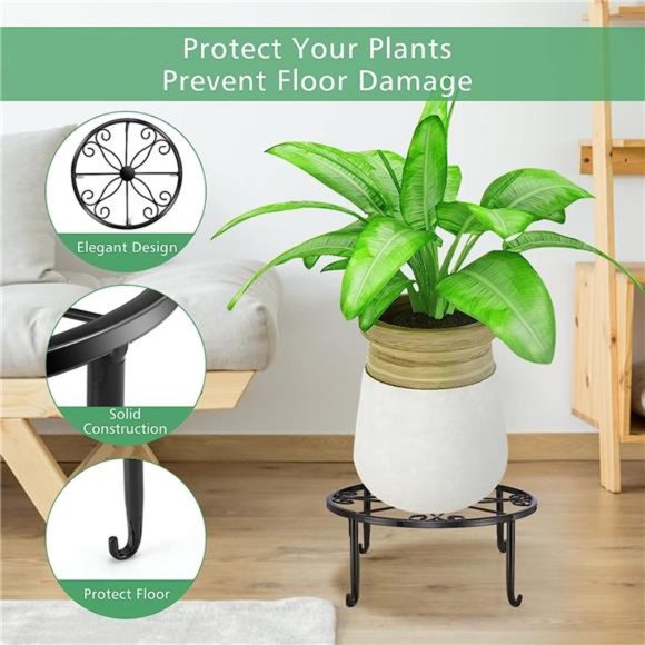 5 Pack Metal Stand for Outdoor Indoor Heavy Duty Flower Pot Stands for Plant - Picture 5 of 6